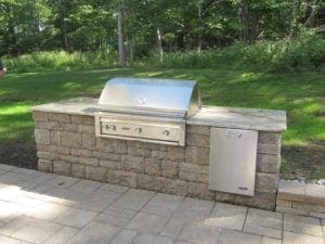 paver block outdoor kitchen