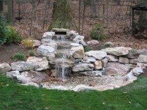 waterfall, water feature, pondless